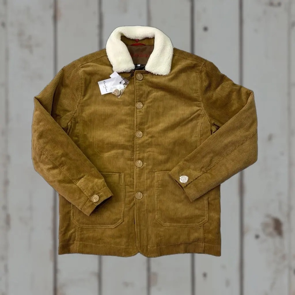 Robert Graham Brown Corduroy Jacket with Cream Collar